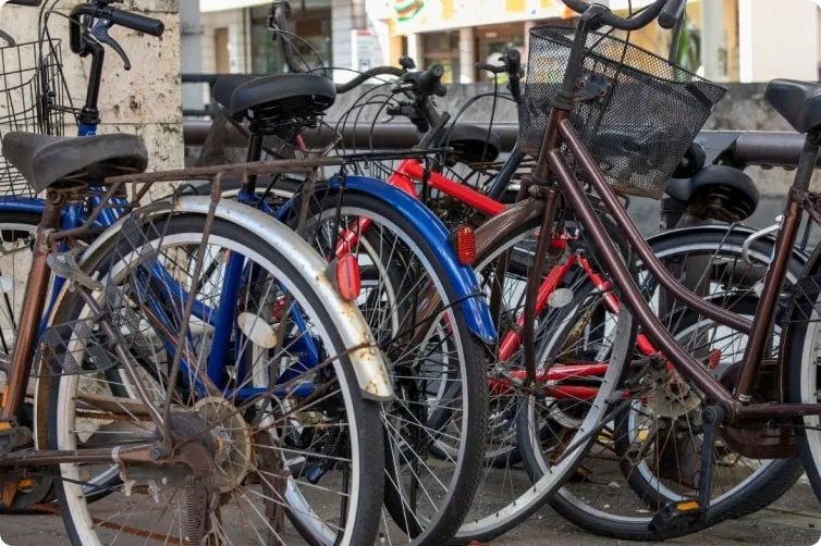 複数台の自転車